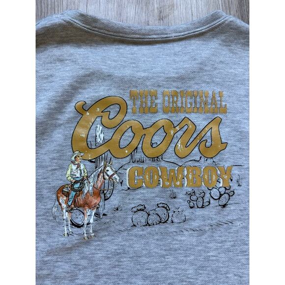 Cowboy Killers The Original Coors Cowboy, Grey Sweatshirt, Womens's Size Small - Picture 2 of 6